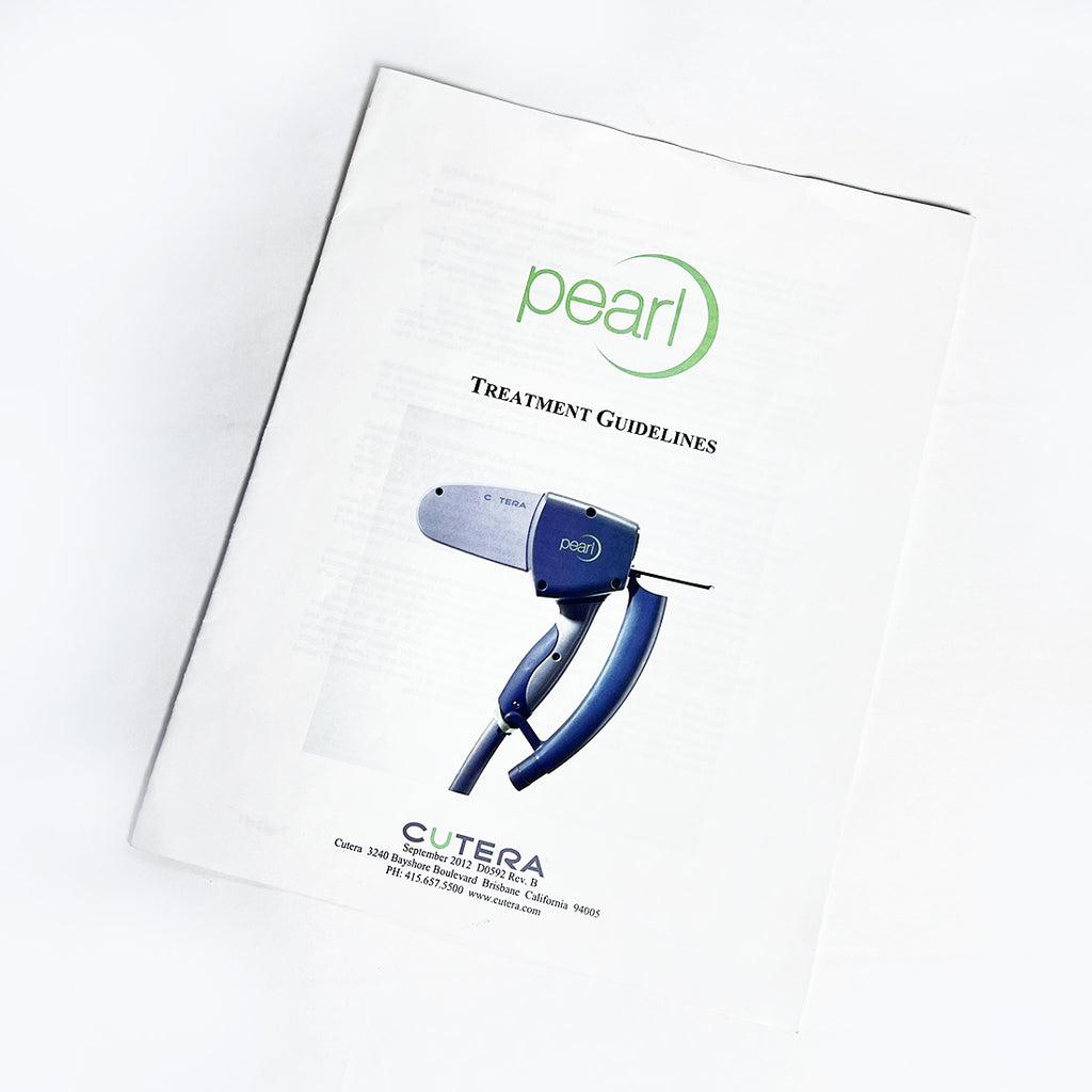 Cutera Pearl Laser Operator Handpiece Treatment Guidelines Guide User Parameters