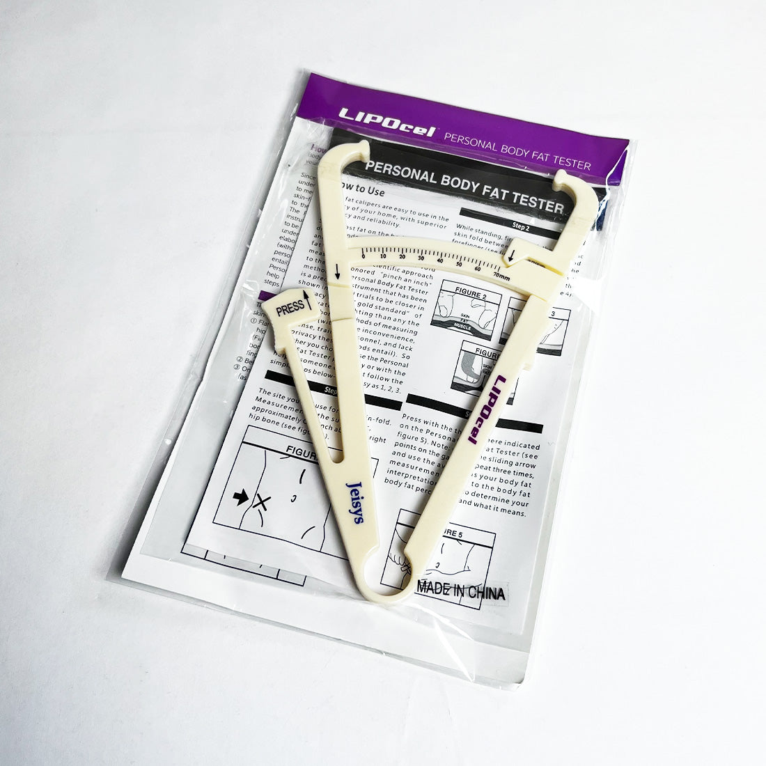 Jeisys LIPOcel Personal Body Fat Tester Caliper Interpretation Chart Men Women