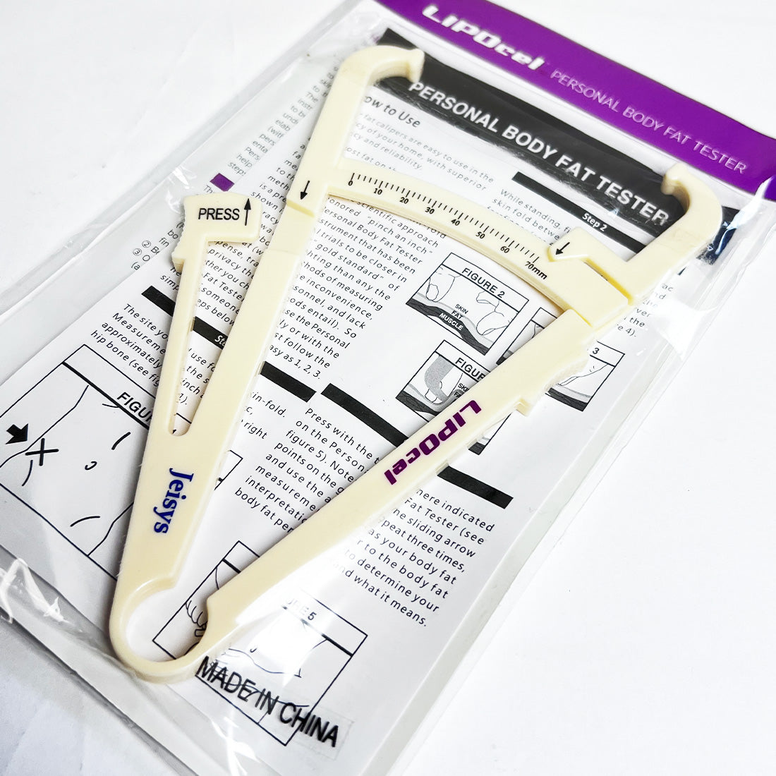Jeisys LIPOcel Personal Body Fat Tester Caliper Interpretation Chart Men Women