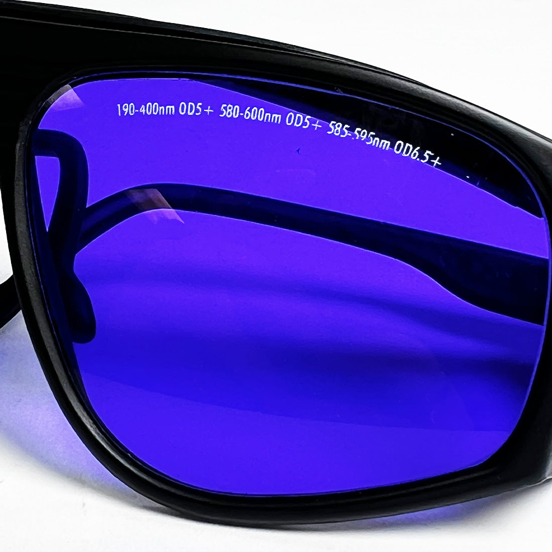 Laser Operator Safety Glasses Purple Tint 190-400nm OD5+ 585-595nm OD6.5+