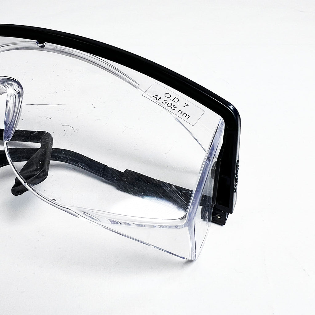 Operator Safety Glasses Eyewear 308 nm @ OD7 Clear Lens Uvex Black Frame