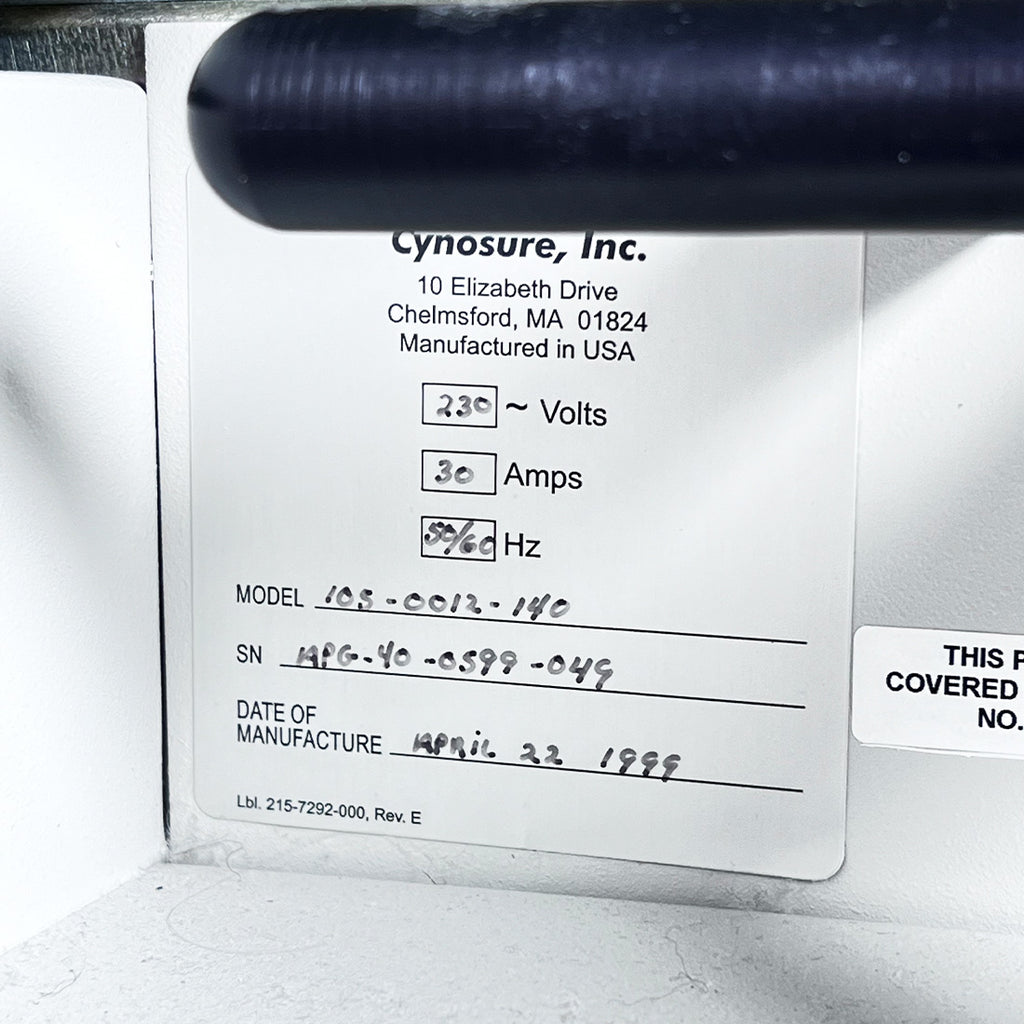 1999 Cynosure Apogee 40 Laser 755nm Hair Removal Wrinkles Spider Veins Lesions