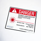 Ellman Invisible Laser Room Radiation DANGER SIGN IPL 400-1200nm Warning