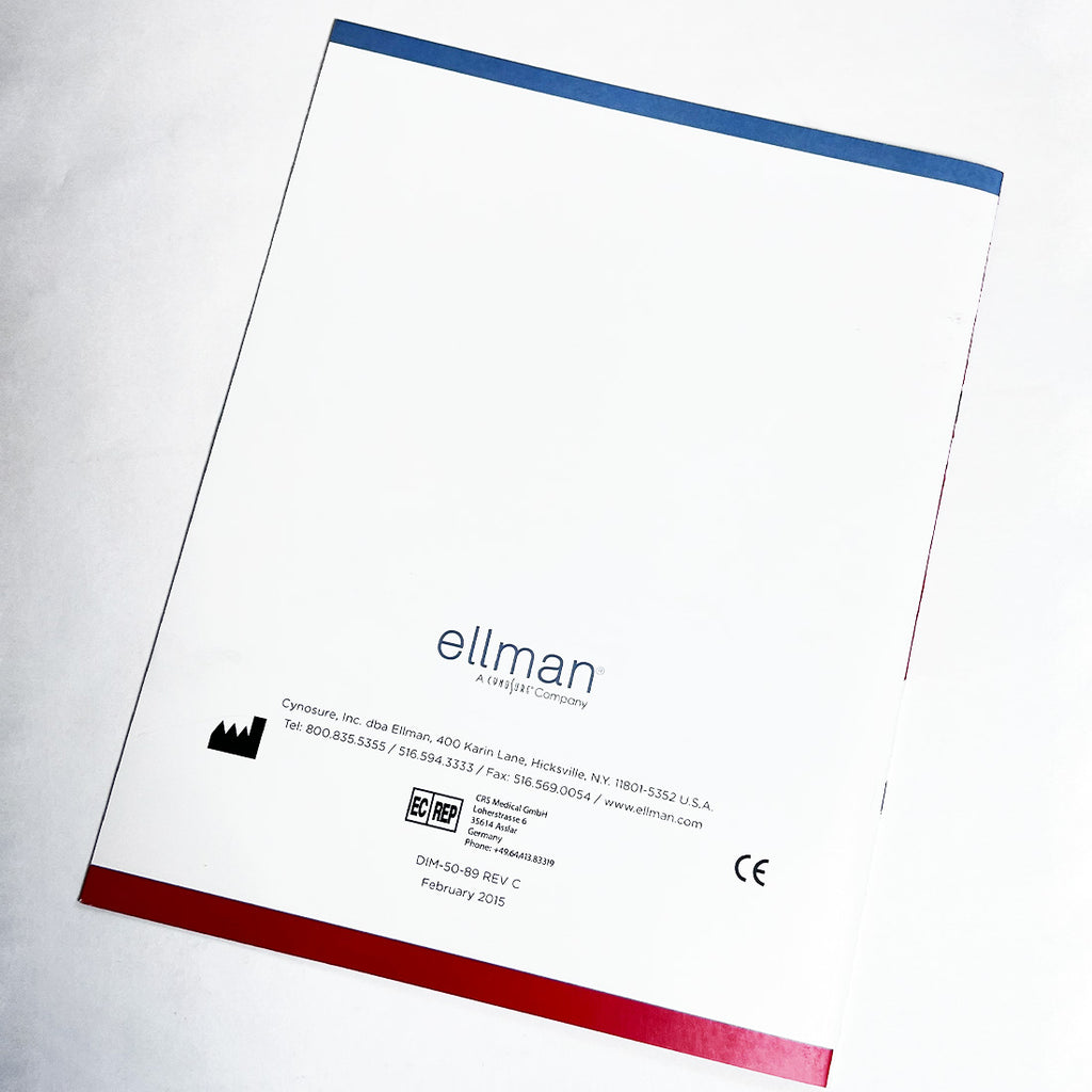 Ellman Sandstone Medley Laser IPL Handpiece Instruction Manual User Guide