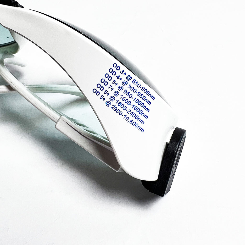 Trinity Laser Operator Safety White Glasses OD3+ @ 850-900nm OD5+ @ 2900-10600