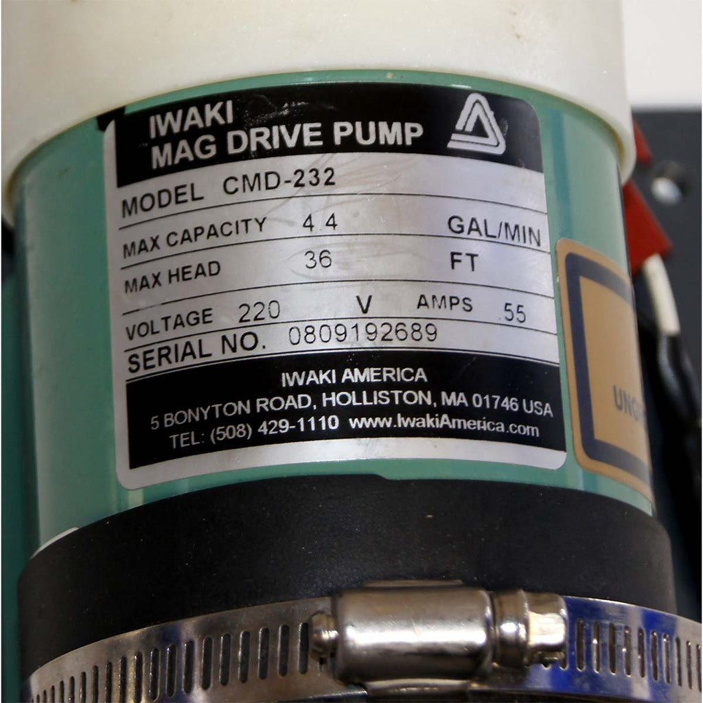 Candela DI Water Pump Iwaki Mag Drive CMD-232 4.4 Gal/Min 36ft Head Part As-Is