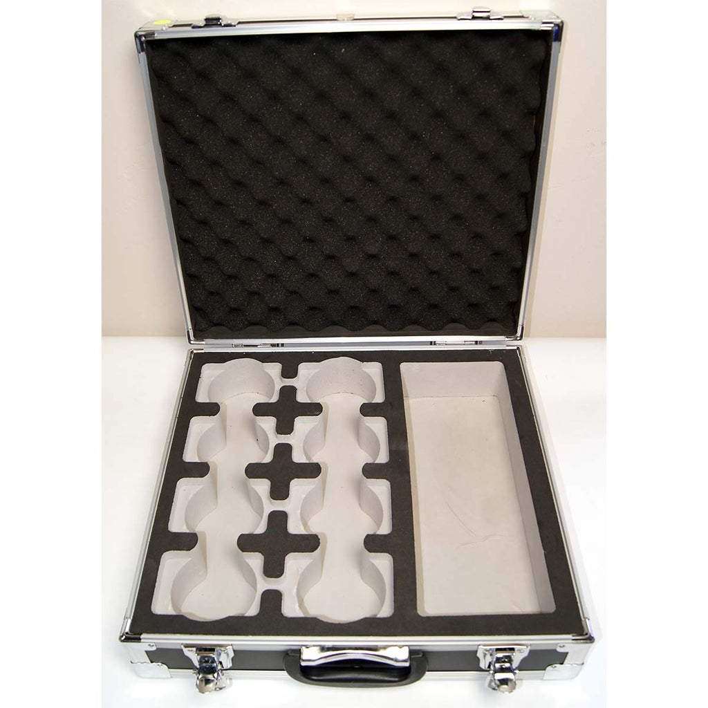Hardshell Applicator Case Holds 8 RF Hand Pieces & Cables Die Cut Inserts