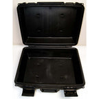 Black Hardshell Plastic Case Trunk 21in x 16in x 9in Snap Tight Latches