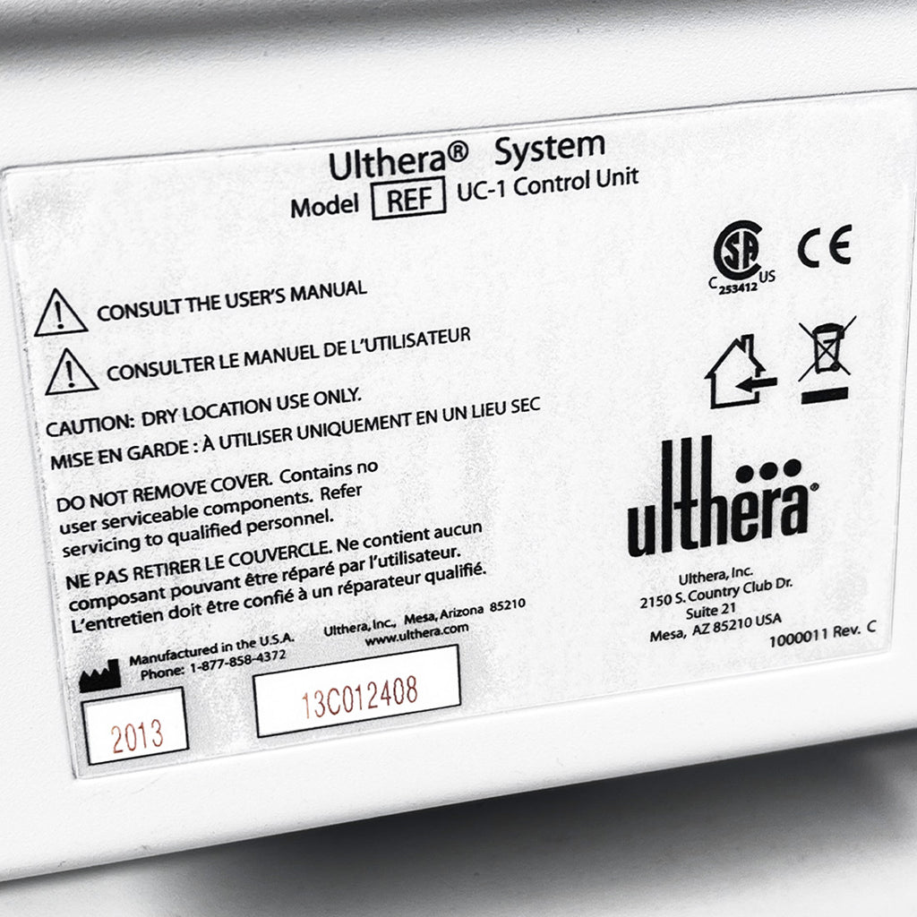2013 Ulthera Ultherapy DeepSEE UC-1 Ultrasound Facial Contouring Skin Tightening System