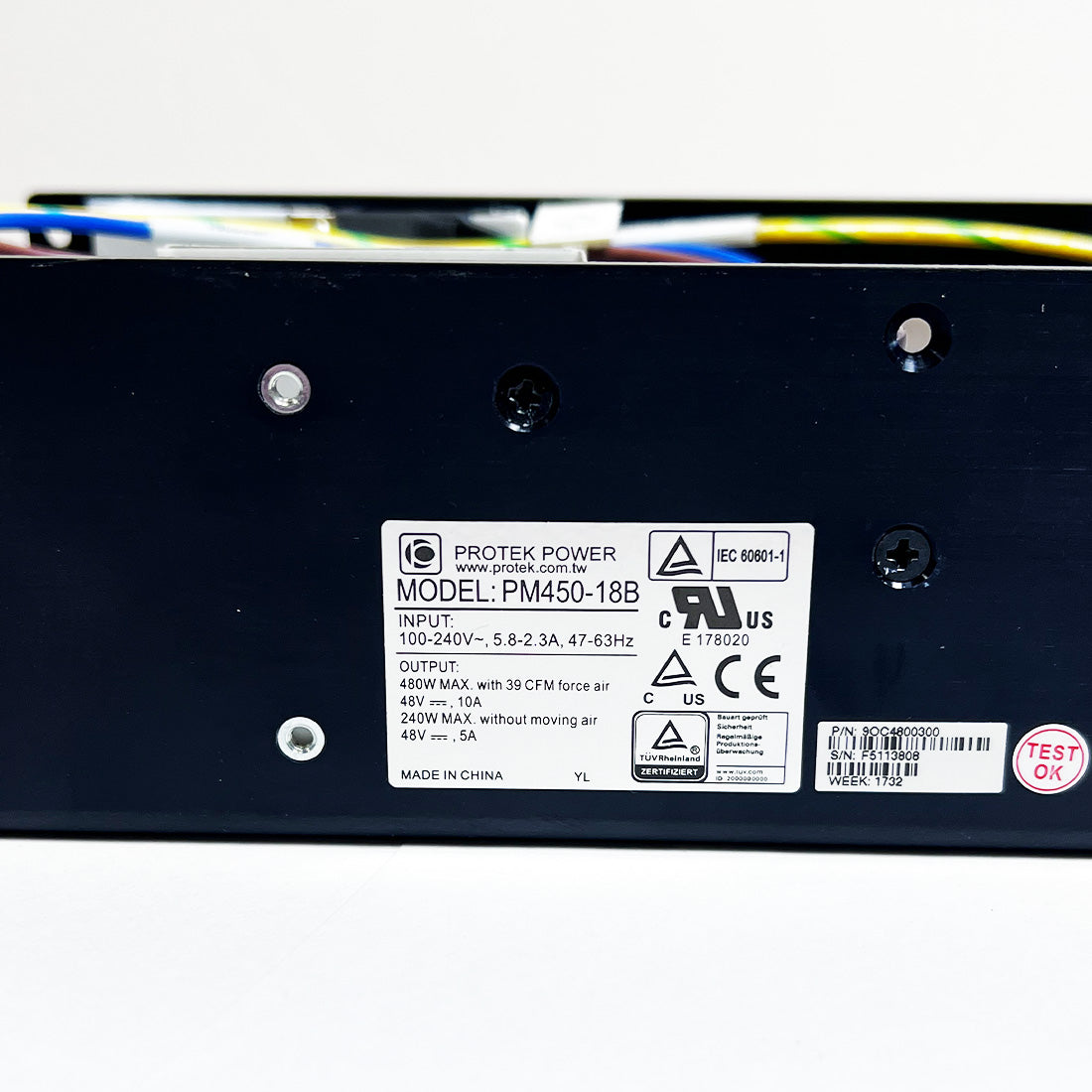 Syneron Candela CO2RE Laser PROTEK POWER SUPPLY PM450-18B Electrical PARTS Unit