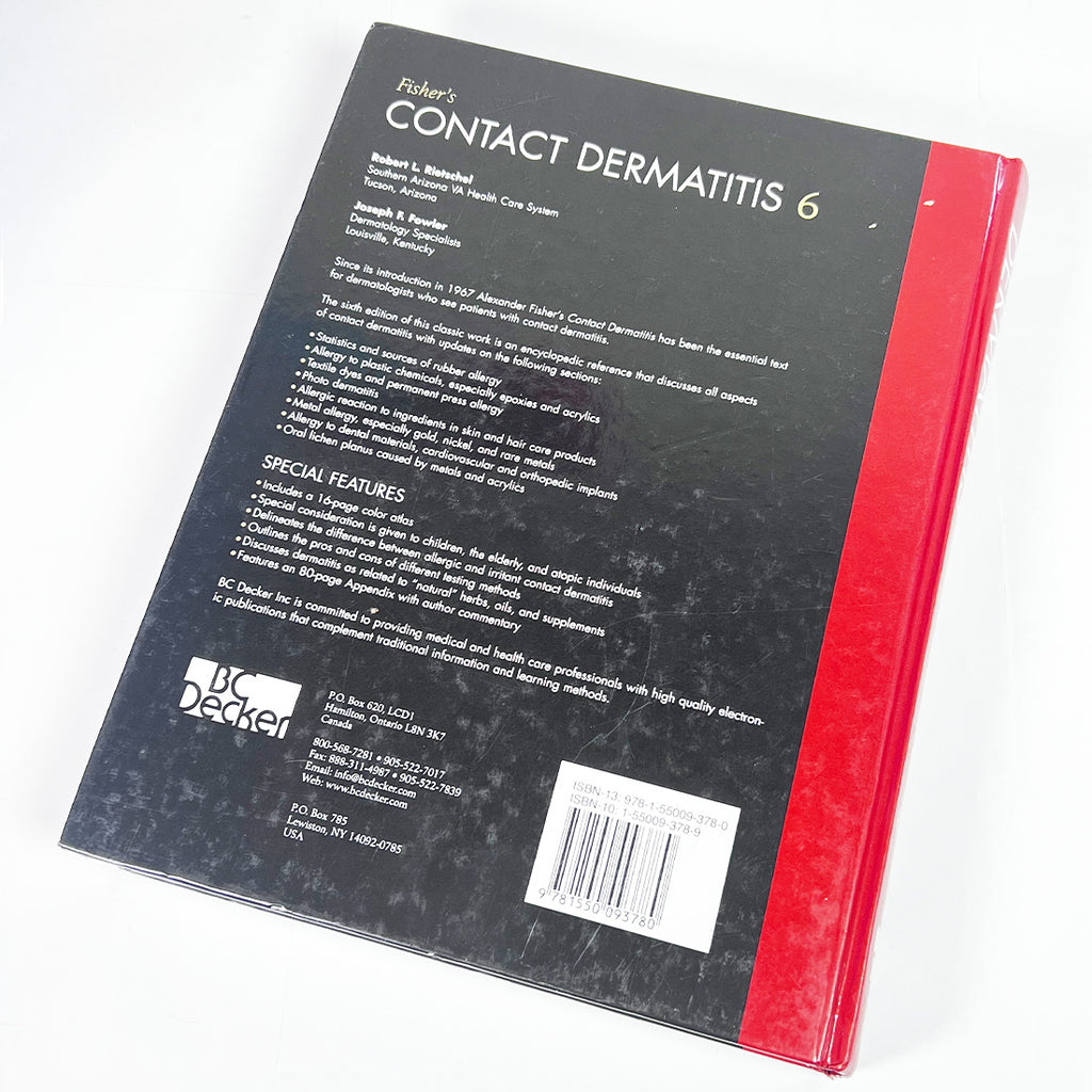 Fisher's Contact Dermatitis 6 - 6th Edition Hardcover TextBook 1-55009-378-9