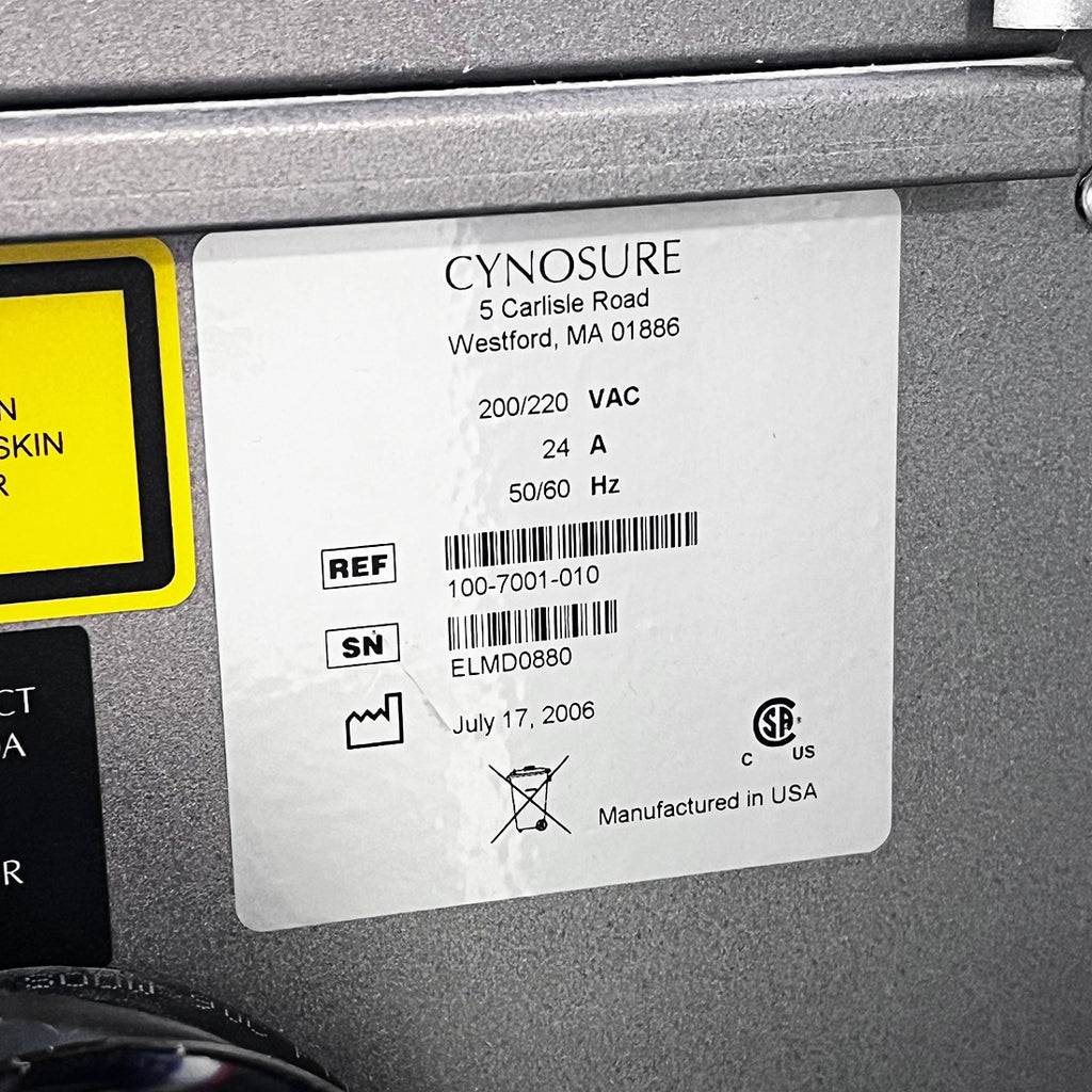2006 Cynosure Apogee Elite Laser 755 1064 nm Alex Nd YAG Hair Removal Lesion