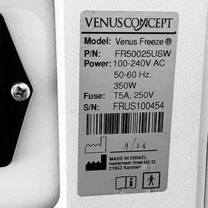 2011 VenusConcept FREEZE RadioFrequency Skin Tightening Wrinkles Venus Concept