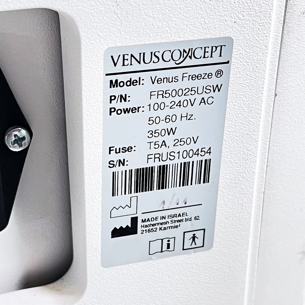 2011 VenusConcept FREEZE RadioFrequency Skin Tightening Wrinkles Venus Concept