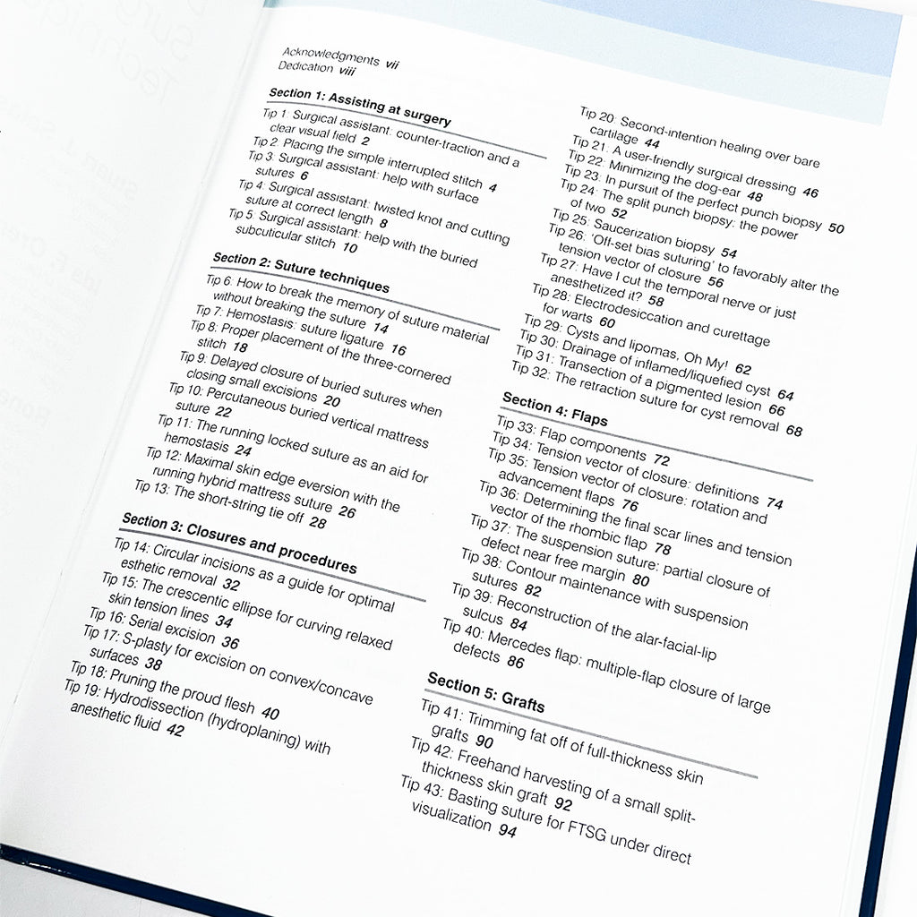 Dermatologic Surgery Tips and Techniques - 1st Edition HardCover TextBook
