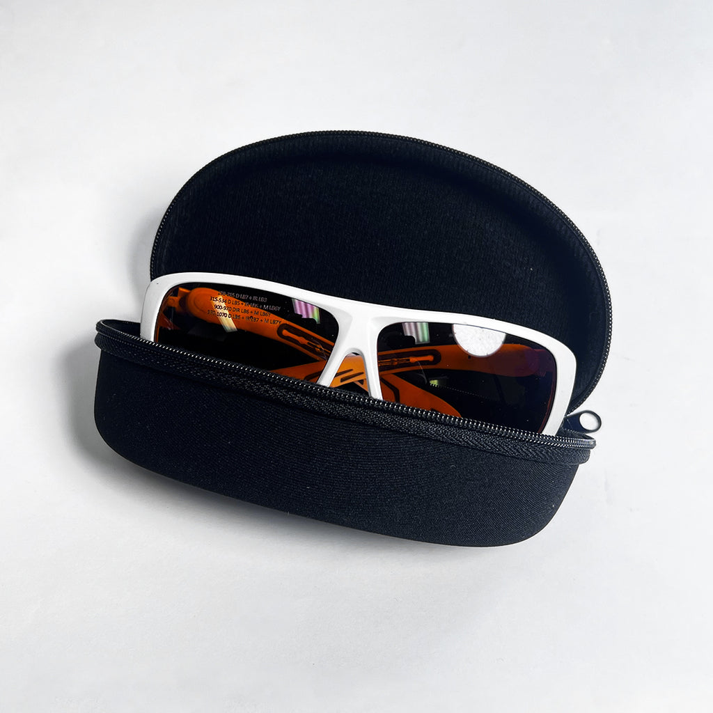 Ellman Univet KTP YAG Laser Safety Glasses PPE Orange Lens OD5 532/1064nm White