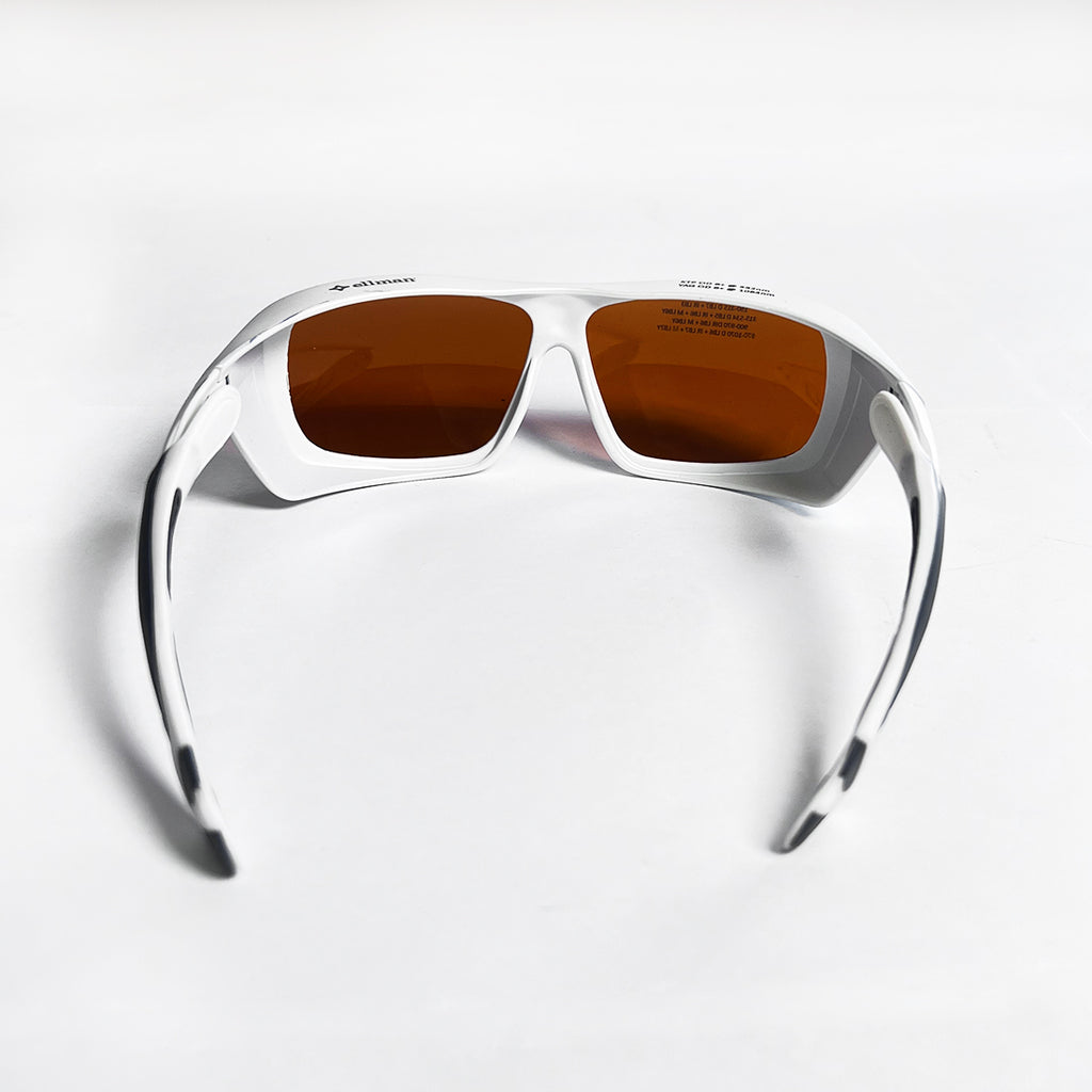 Ellman Univet KTP YAG Laser Safety Glasses PPE Orange Lens OD5 532/1064nm White