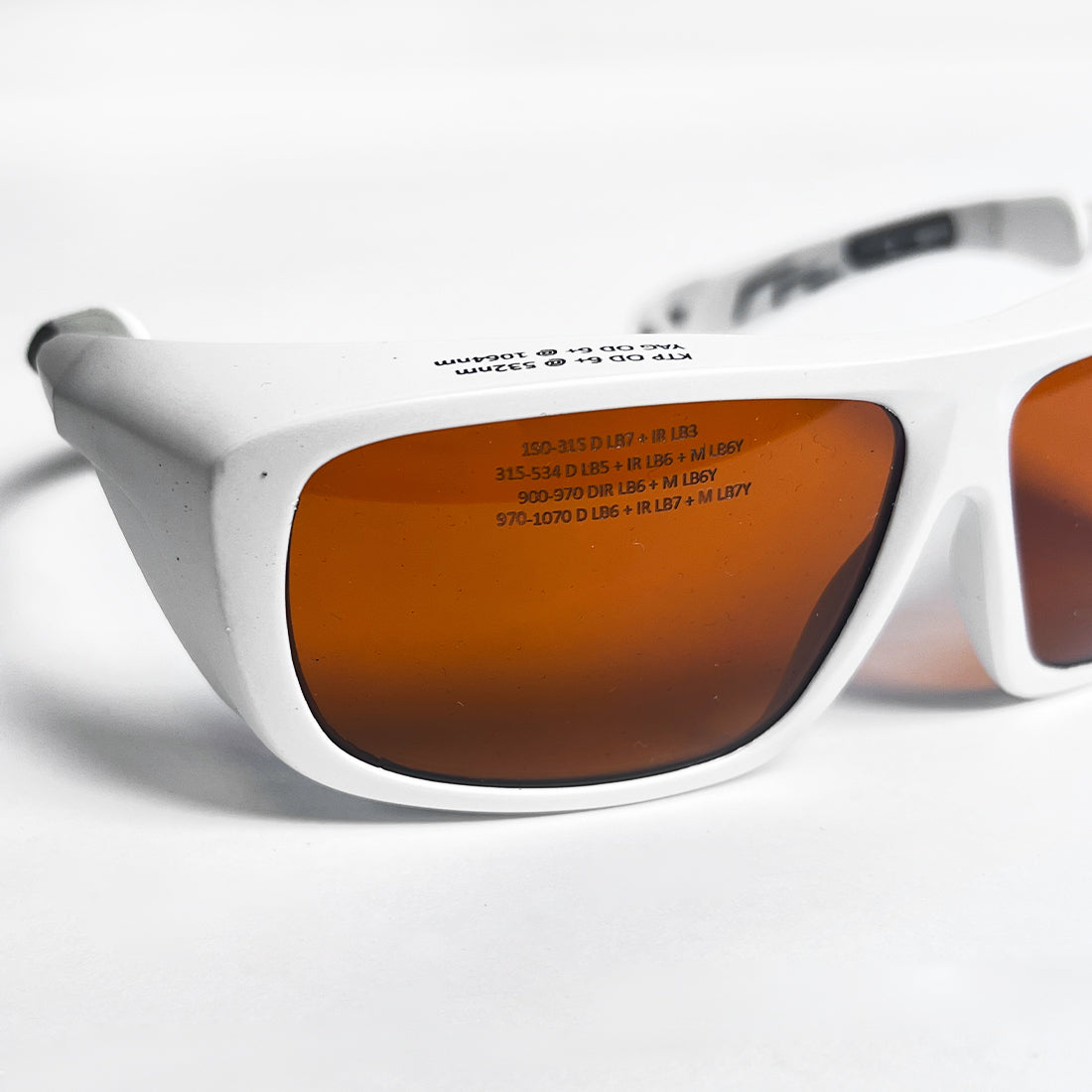 Ellman Univet KTP YAG Laser Safety Glasses PPE Orange Lens OD5 532/1064nm White