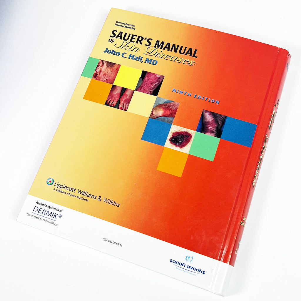Sauer's Manual of Skin Diseases 9th Edition Hardcover Textbook Ninth Book