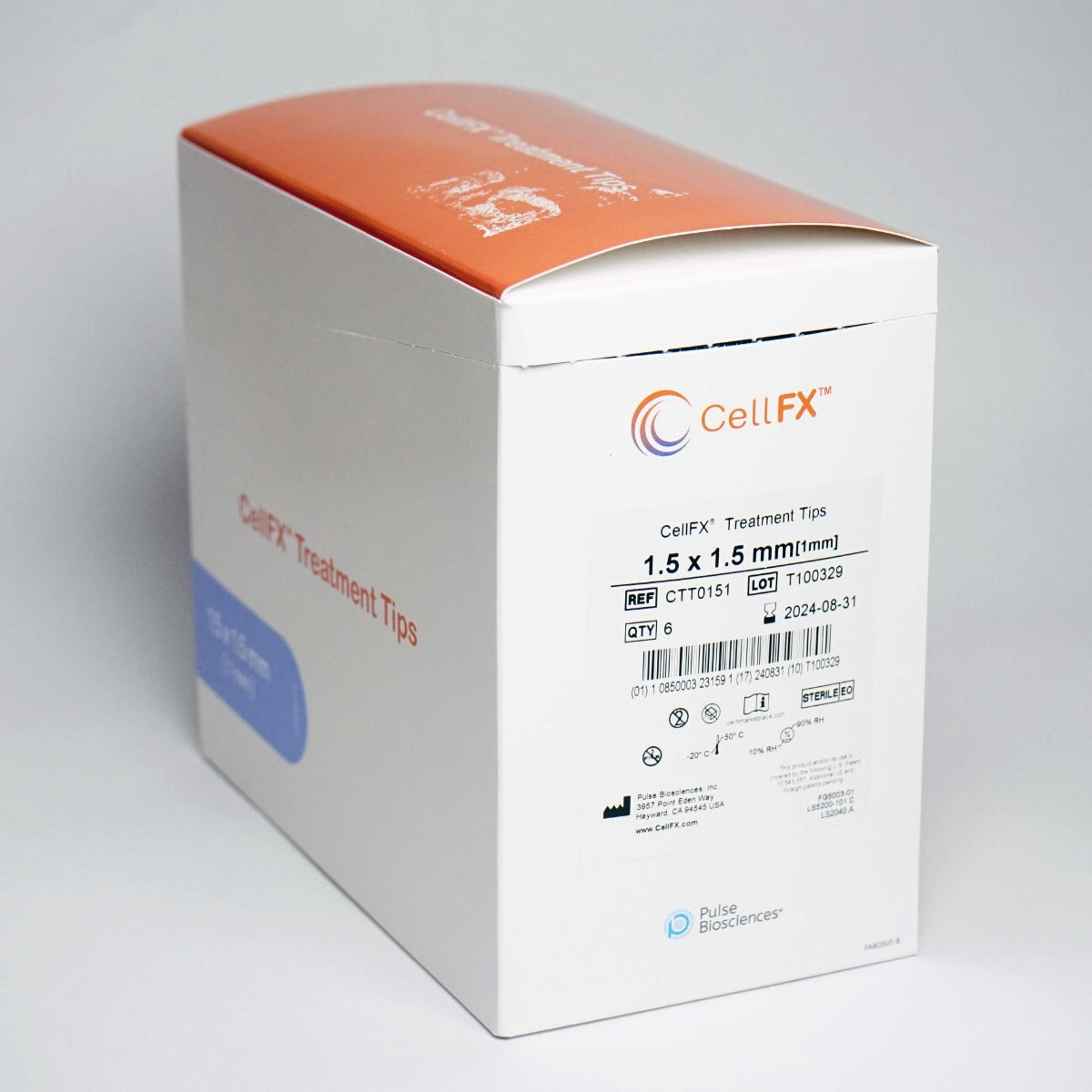 Pulse Biosciences CellFX 1.5x1.5mm Handpiece Treatment Tips CTT0152 Exp8/24 x6pc