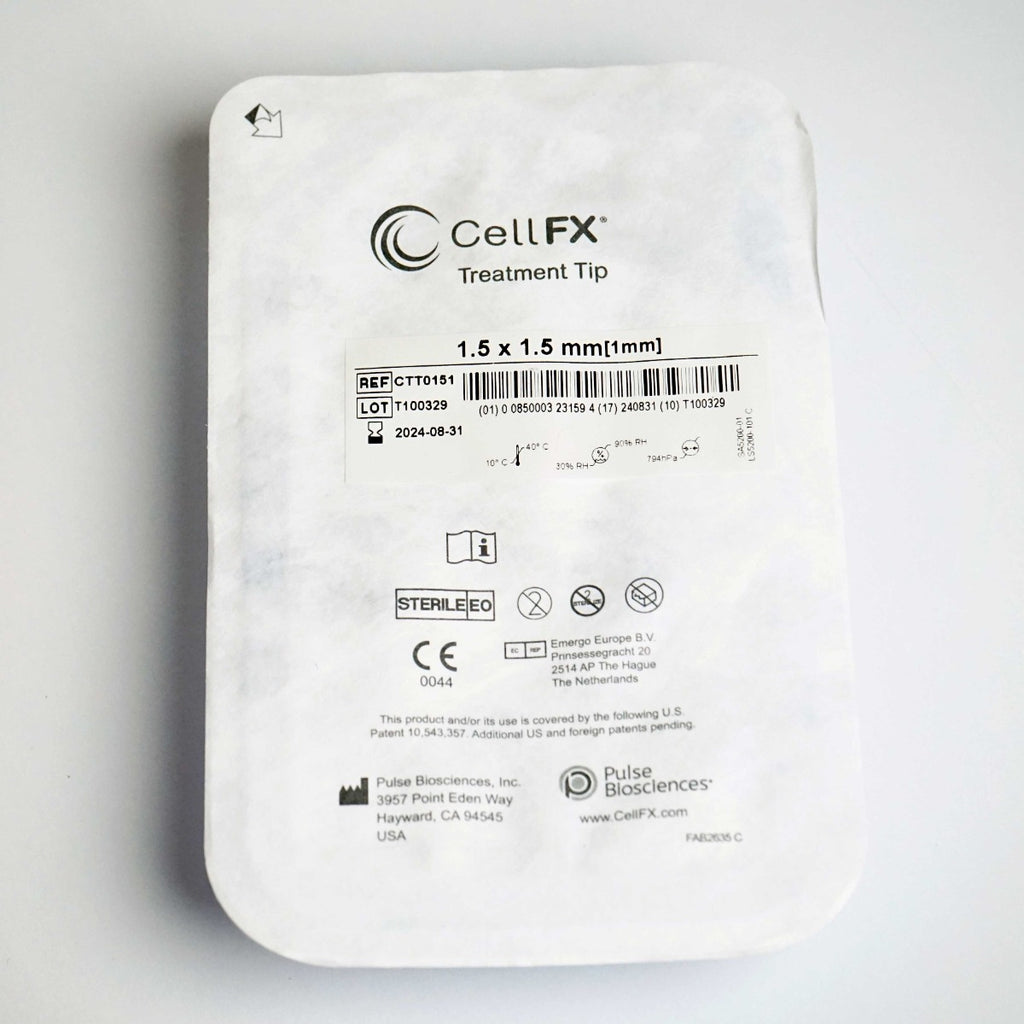 Pulse Biosciences CellFX 1.5x1.5mm Handpiece Treatment Tips CTT0152 Exp8/24 x6pc