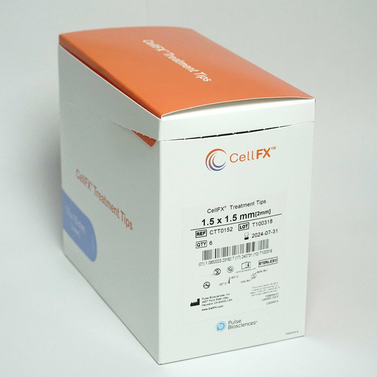 Pulse Biosciences CellFX 1.5x1.5mm Handpiece Treatment Tips CTT0152 Exp3/24 x6pc
