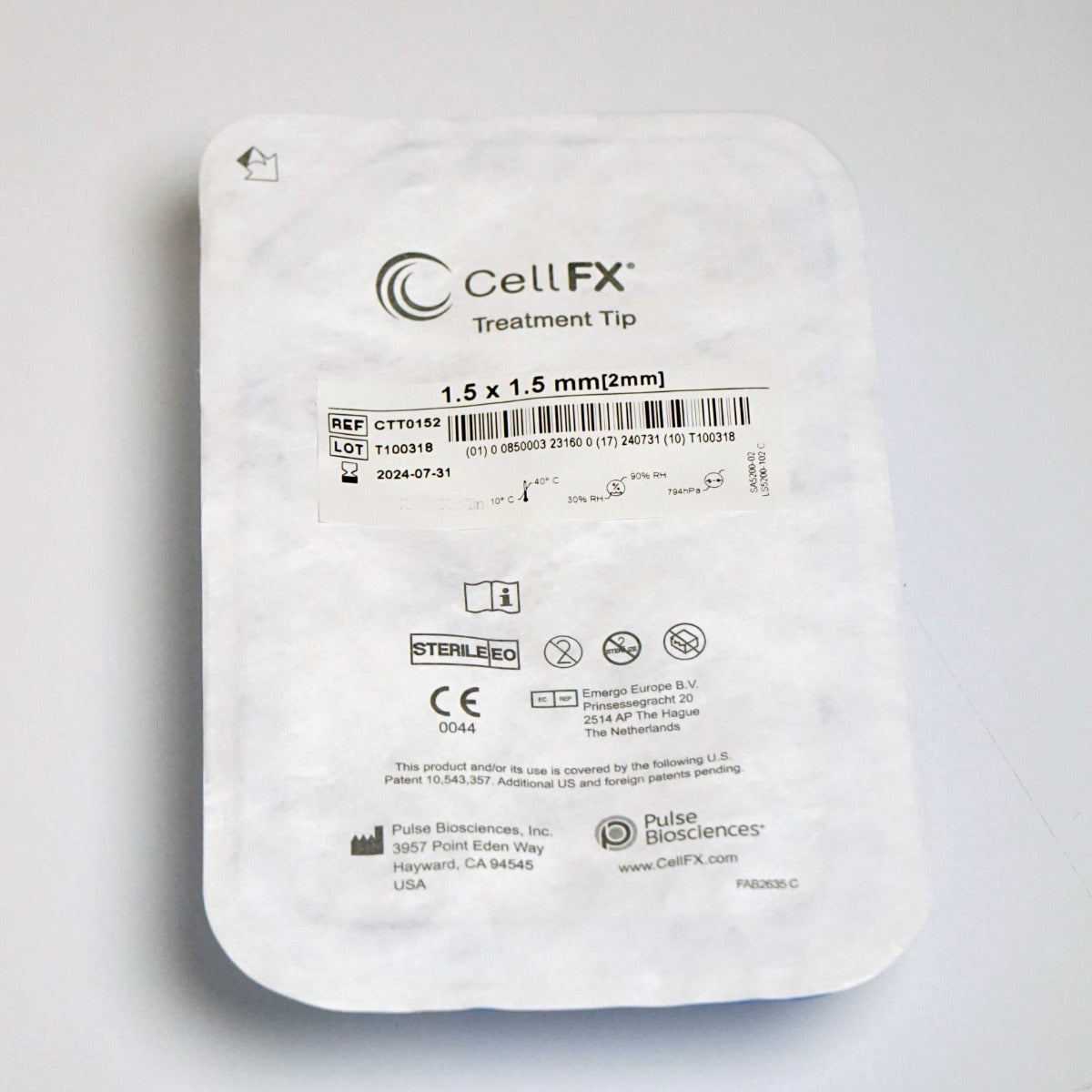 Pulse Biosciences CellFX 1.5x1.5mm Handpiece Treatment Tips CTT0152 Exp3/24 x6pc