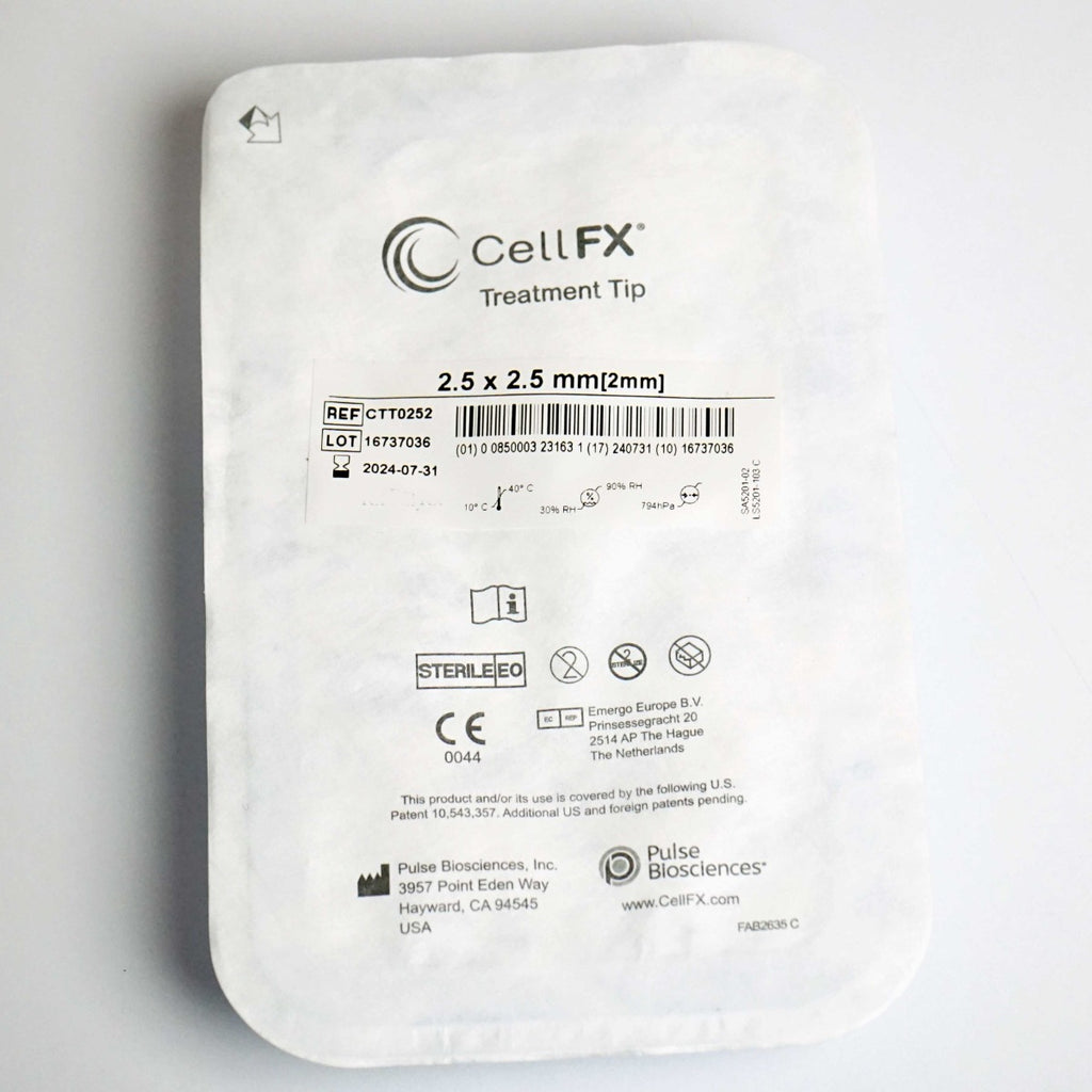 Pulse Biosciences CellFX 2.5x2.5mm Handpiece Treatment Tip CTT0252 Exp7/24 x1pc