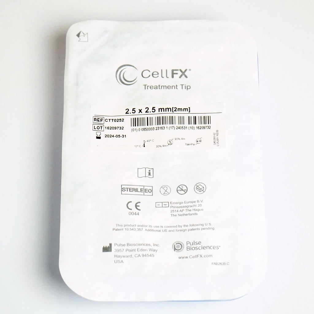 Pulse Biosciences CellFX 2.5x2.5mm Handpiece Treatment Tips CTT0252 Exp5/24 x6Pc