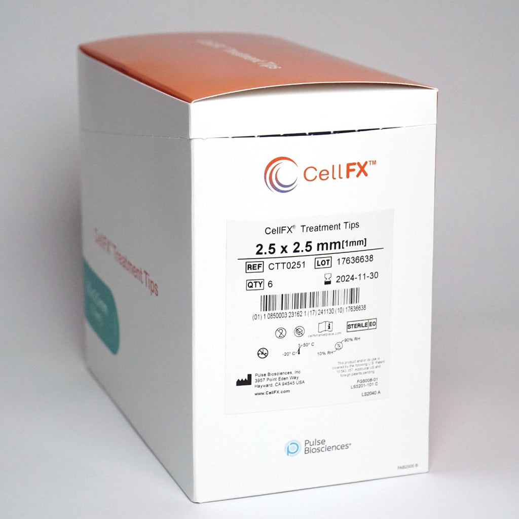 Pulse Biosciences CellFX 2.5x2.5mm Handpiece Treatment Tips CTT0251 Exp11/24 x6
