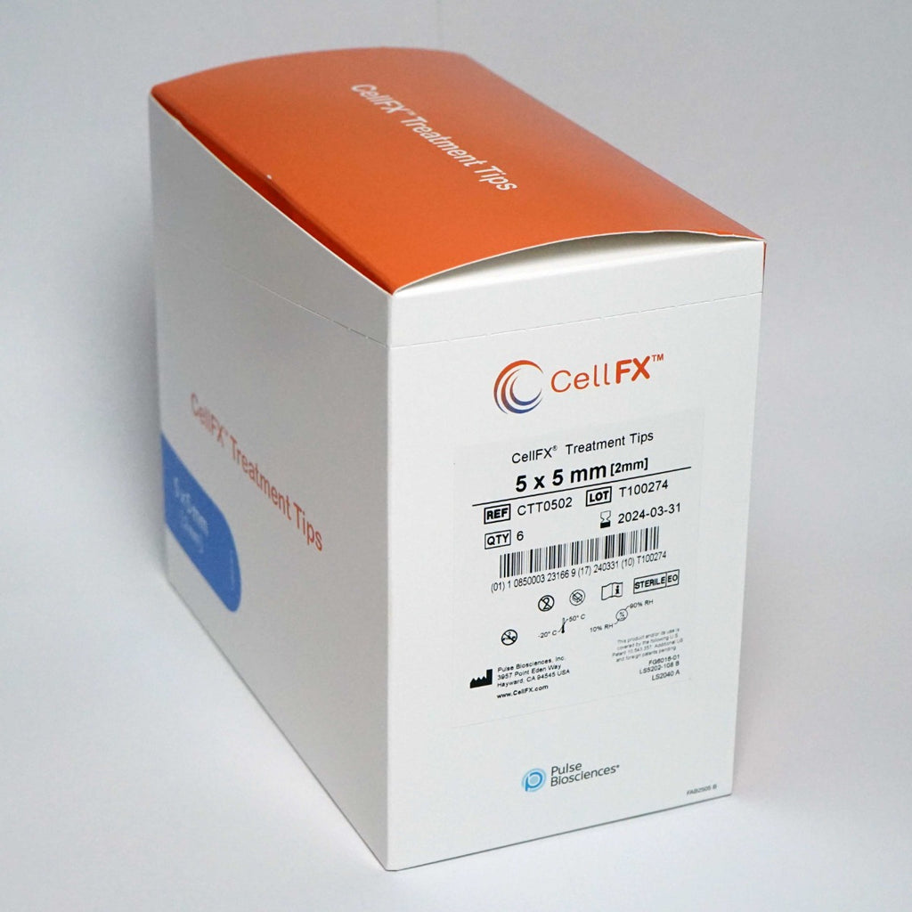 Pulse Biosciences CellFX 5x5 mm Handpiece Treatment Tips CTT0502 Exp3/2024 x6 pc