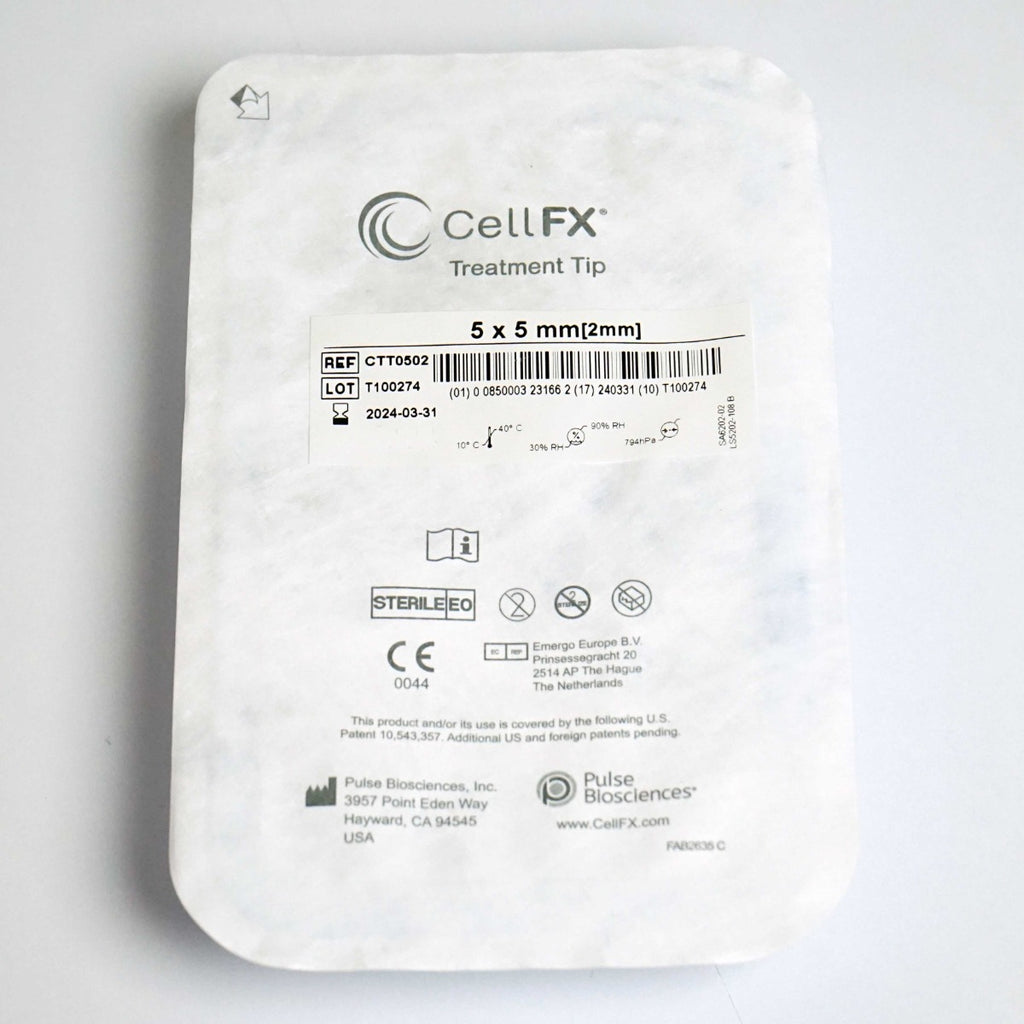 Pulse Biosciences CellFX 5x5 mm Handpiece Treatment Tips CTT0502 Exp3/2024 x6 pc