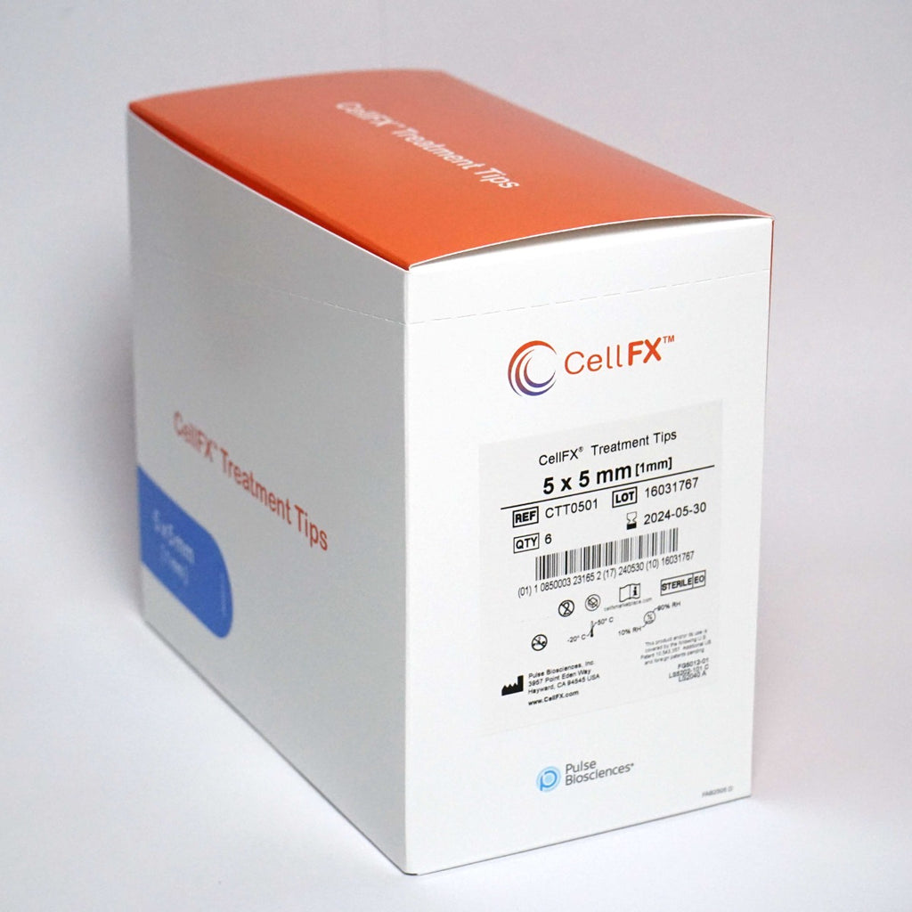 Pulse Biosciences CellFX 5x5 mm Handpiece Treatment Tips CTT0501 Exp5/2024 x6 pc