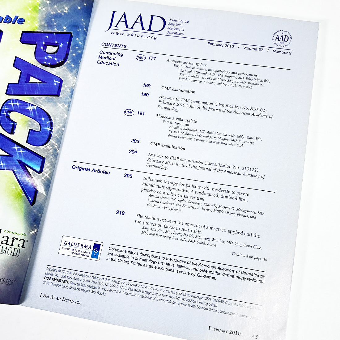 JAAD Magazine Alopecia Areata Update Feb 2010 Vol-62 #2 Page 177-360 Dermatology