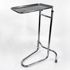 Dental Medical Overhang Utility Table Stainless Steel with Removable Tray 19x12"
