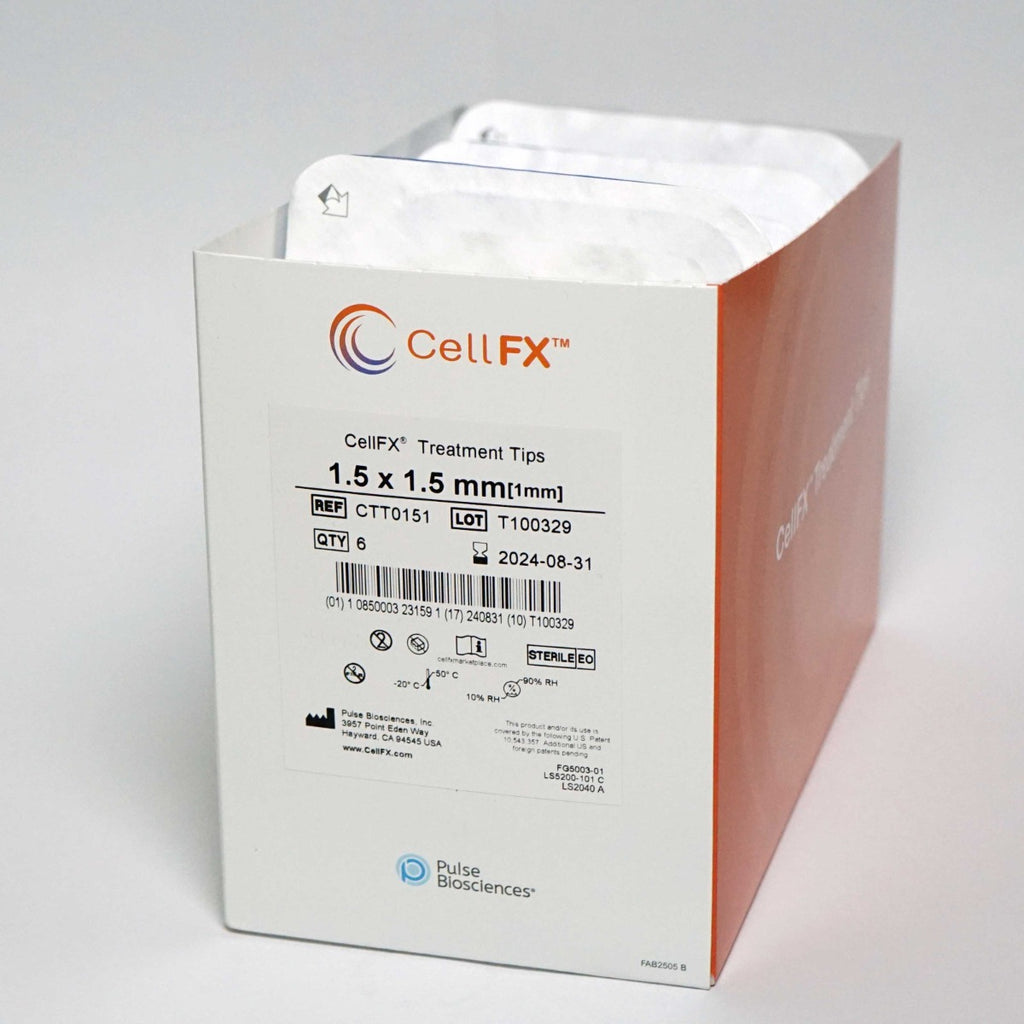 Pulse Biosciences CellFX 1.5x1.5mm Handpiece Treatment Tips CTT0151 Exp8/24 x4pc