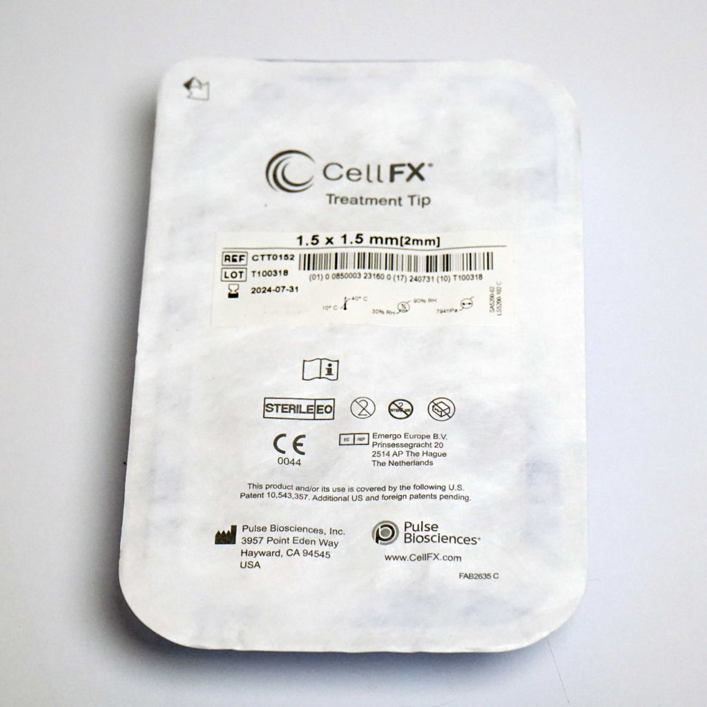 Pulse Biosciences CellFX 1.5x1.5mm Handpiece Treatment Tips CTT0151 Exp8/24 x4pc
