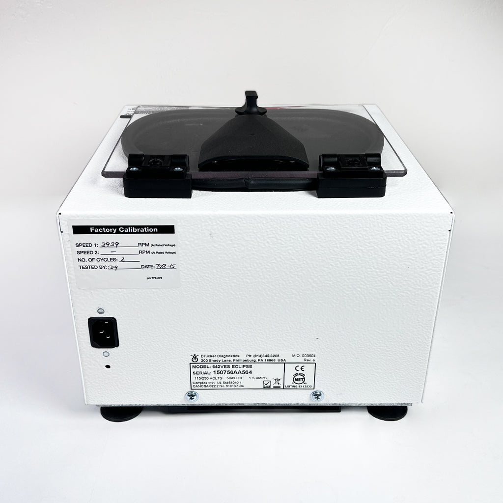 2015 Drucker Diagnostics Eclipse 642VES Centrifuge Aesthetics 3500 RPM 6x40g PRP