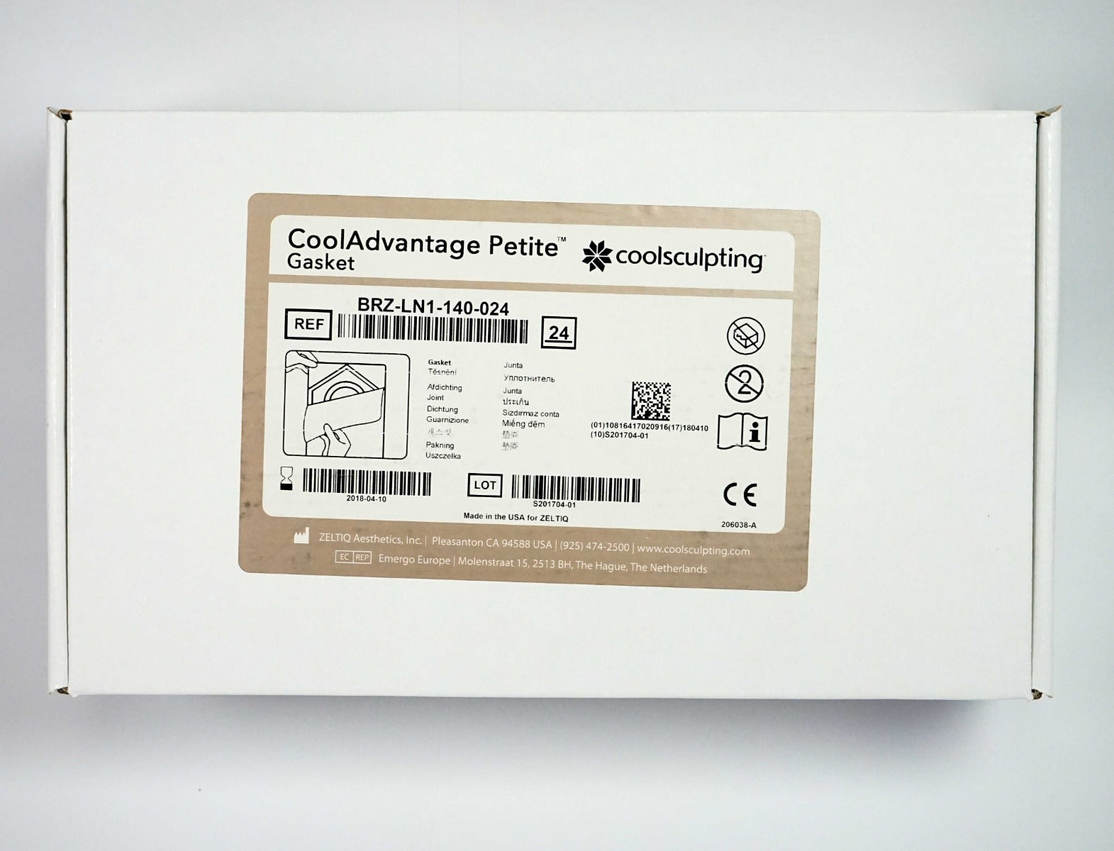 Zeltiq CoolSculpting CoolAdvantage Petite Gaskets BRZ-LN1-140 Exp04/2018 x24 Pcs