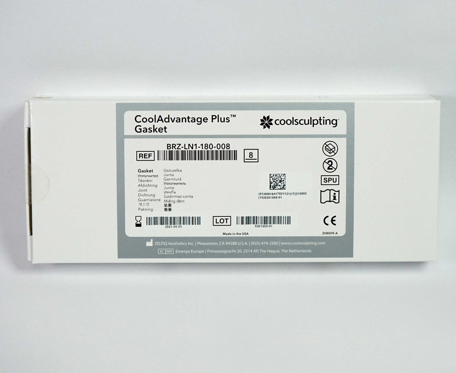 Zeltiq CoolSculpting CoolADVANTAGE PLUS Gasket BRZ-LN1-180-008 EXP052021 x8 Pcs