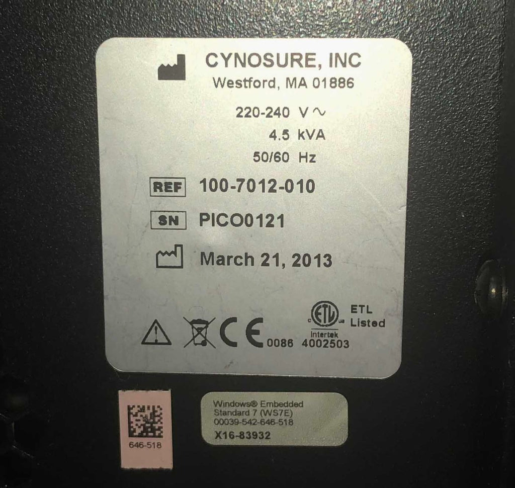 2013 Cynosure PicoSure Laser 532 755 1064nm Tattoo Removal Scars Acne Wrinkles