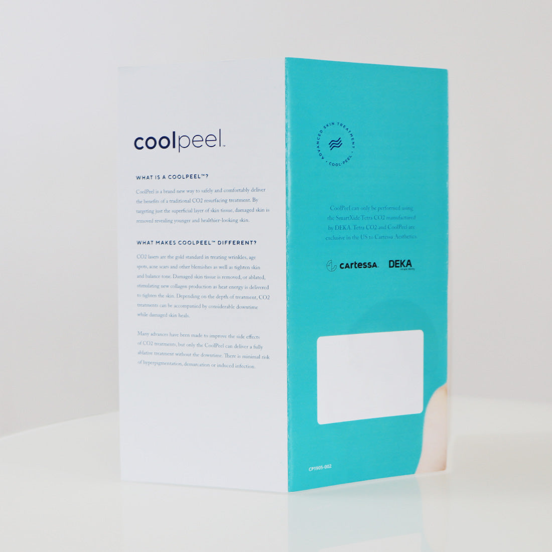 Deka Cartessa Coolpeel Reveal Healthier Younger-Looking Skin Brochure x25 PC