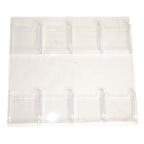 Acrylic Wall-Mount Brochure Holder 8-Pockets Marketing Pamphlet Display - Clear