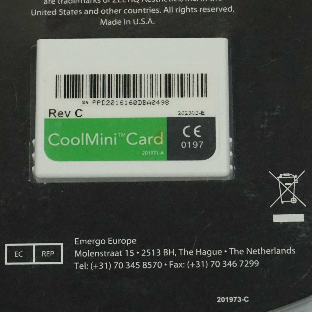 Zeltiq CoolSculpting CoolMini BRZ-CD4-02X-003 Green Treatment Card x3 Cycles