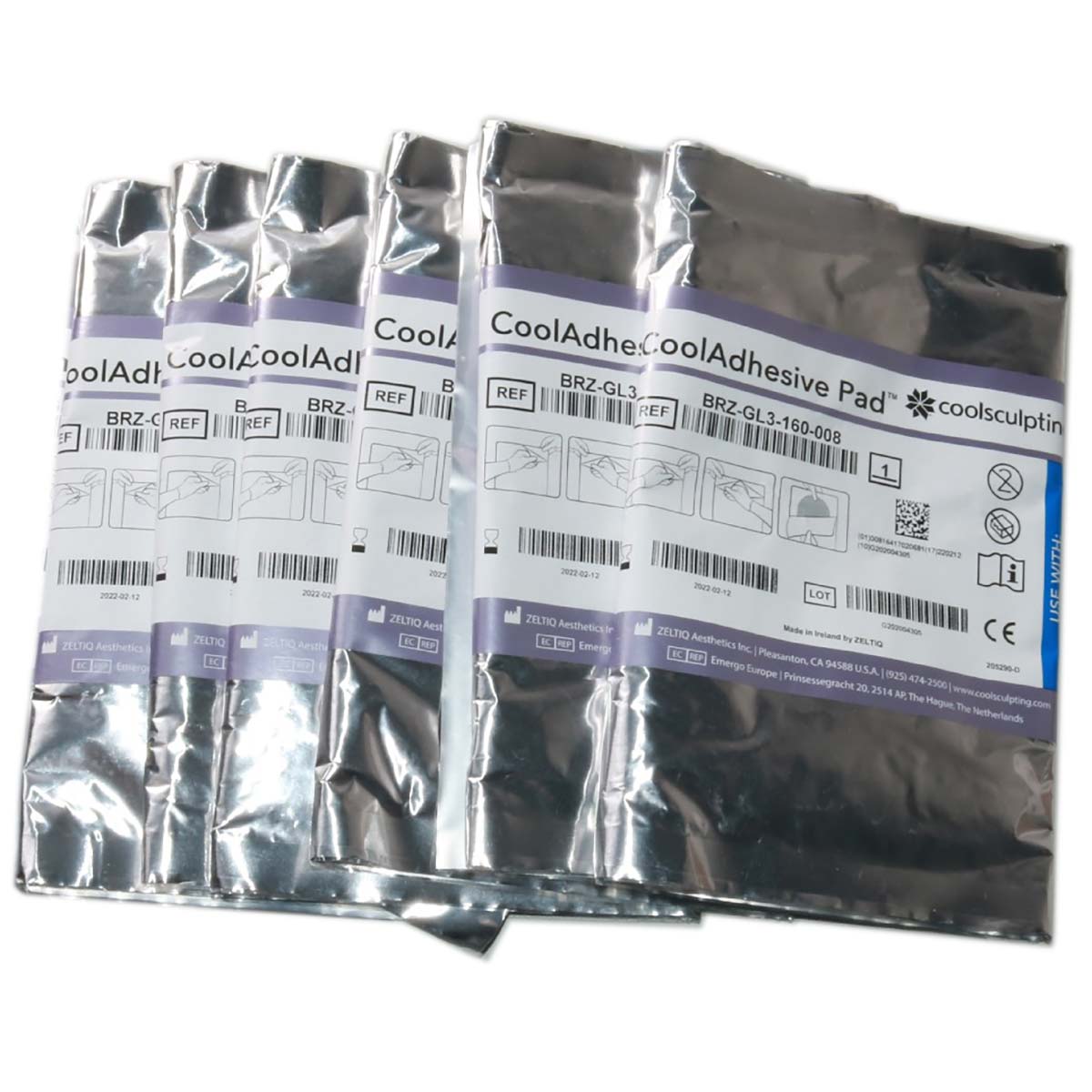 Zeltiq CoolSculpting Cool Advantage CoolAdhesive Pads BRZ-GL3-160 6PK EXP2022-02