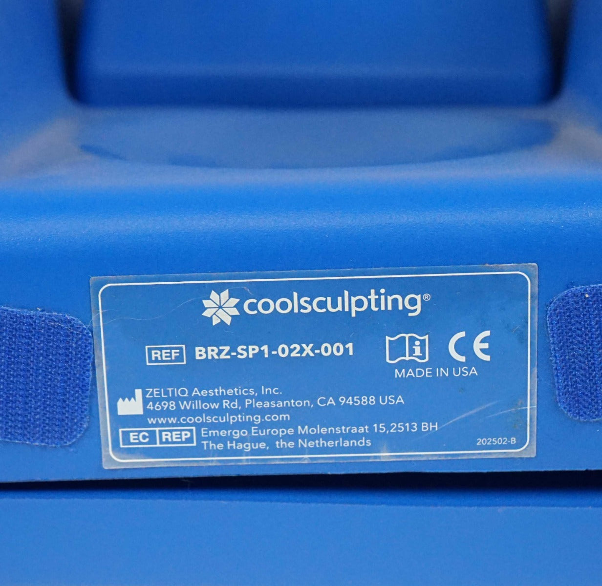 Zeltiq CoolSculpting CoolMini Head Support Blue Pillow w/Pump BRZ-SP1-02X-001