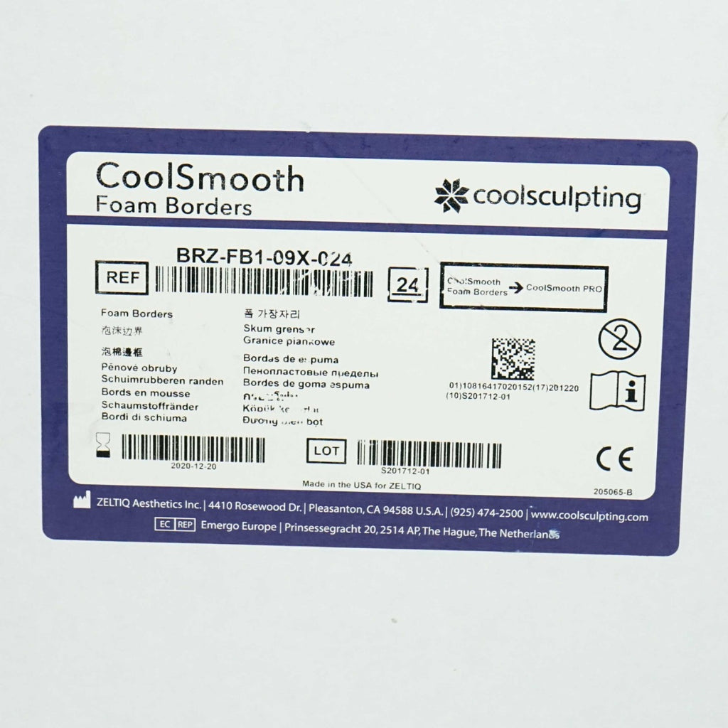 Zeltiq CoolSculpting CoolSmooth PRO Foam Borders BRZ-FB1-09X-024 Exp12/20 x24 Pc