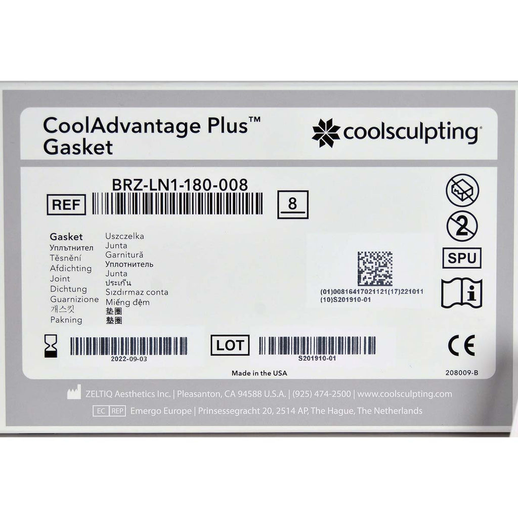 Zeltiq CoolSculpting BRZ-LN1-180-008 CoolAdvantage PLUS Gaskets 15-Pcs Exp09/22