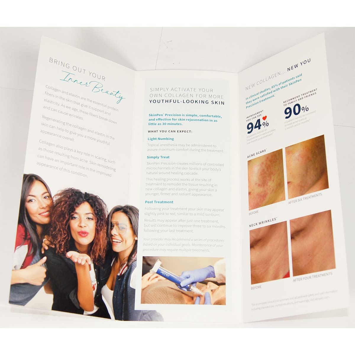 Crown Aesthetics SkinPen Start Small Glow Big Office Marketing Pamphlet 20-Pack