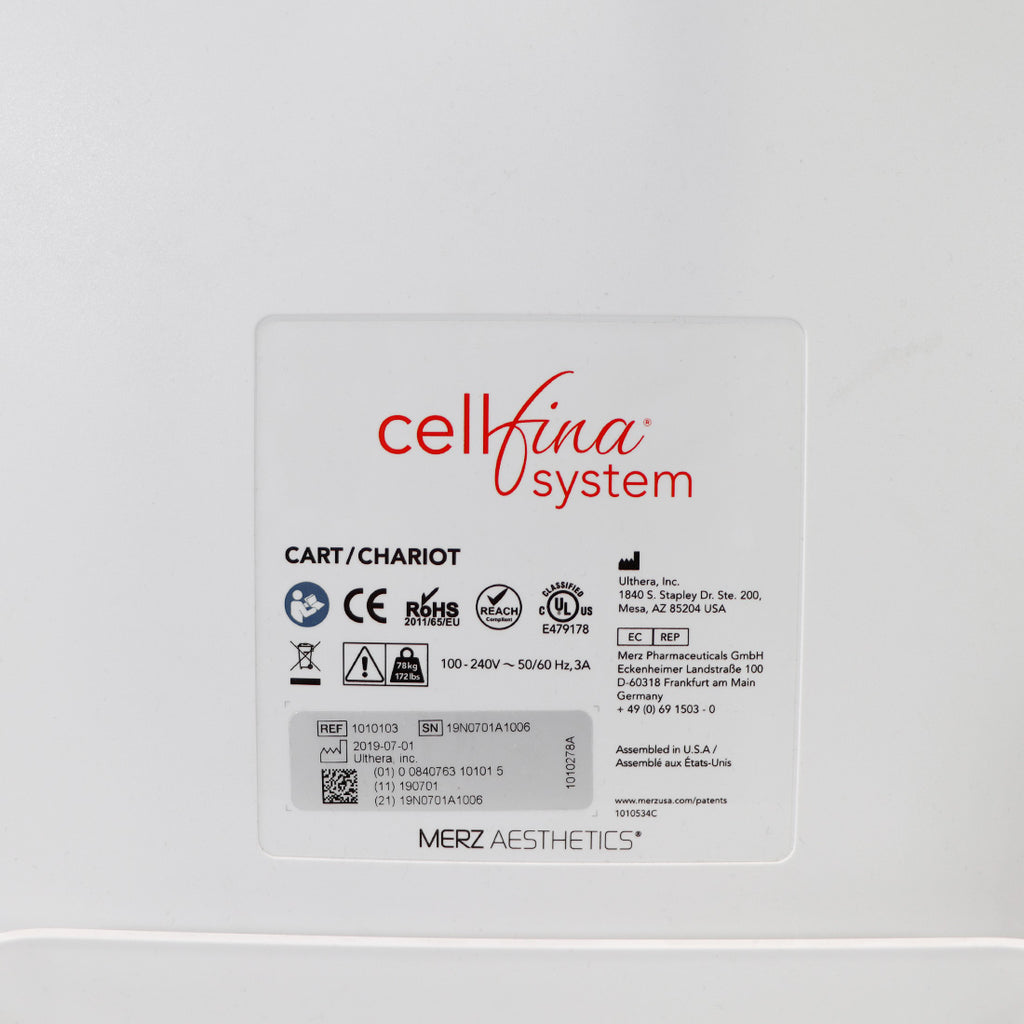 2019 Ulthera Cellfina Workstation Medela Dominant Flex Aspirator System w/Cart